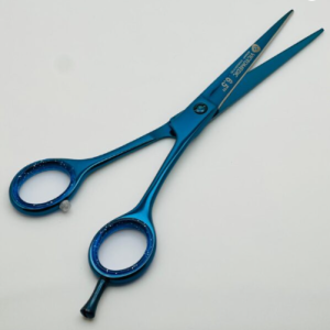 Flat Model Razor Edge Barber Scissor Blue Color 6.5