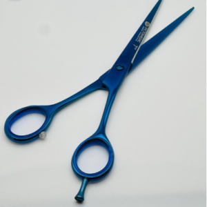Flat Model Razor Edge Barber Scissor Blue Color 7