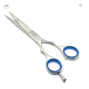 Left Handed Professional Barber Razor Edge Scissor Silver Color 6.5