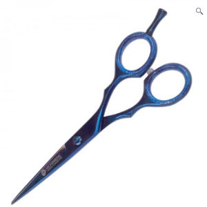 Jaguar double Tari Razor Edge Barber Scissors Blue Color 5.5