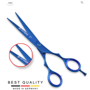 Jaguar double Tari Razor Edge Barber Scissors Blue Color 7