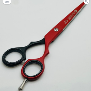 Jaguar double Tari Razor Edge Barber Scissors Red & Black Color 6.5